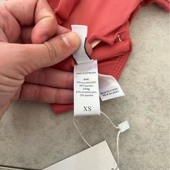 NWT Andie Swim Sicily Top Punch Pink XS Underwire Cups Bikini Bra Style Coral - Picture 6 of 8